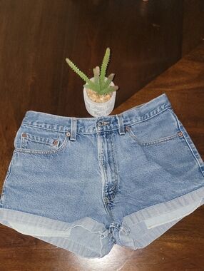 Vintage 550 Custom Levi's Etsy Medium Blue Denim Cuffed Jean Shorts Sz 33